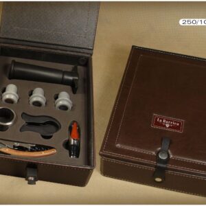 250-10 SET DE VINO CUERO ECOLÓGICO